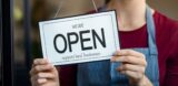 opening a business sign
