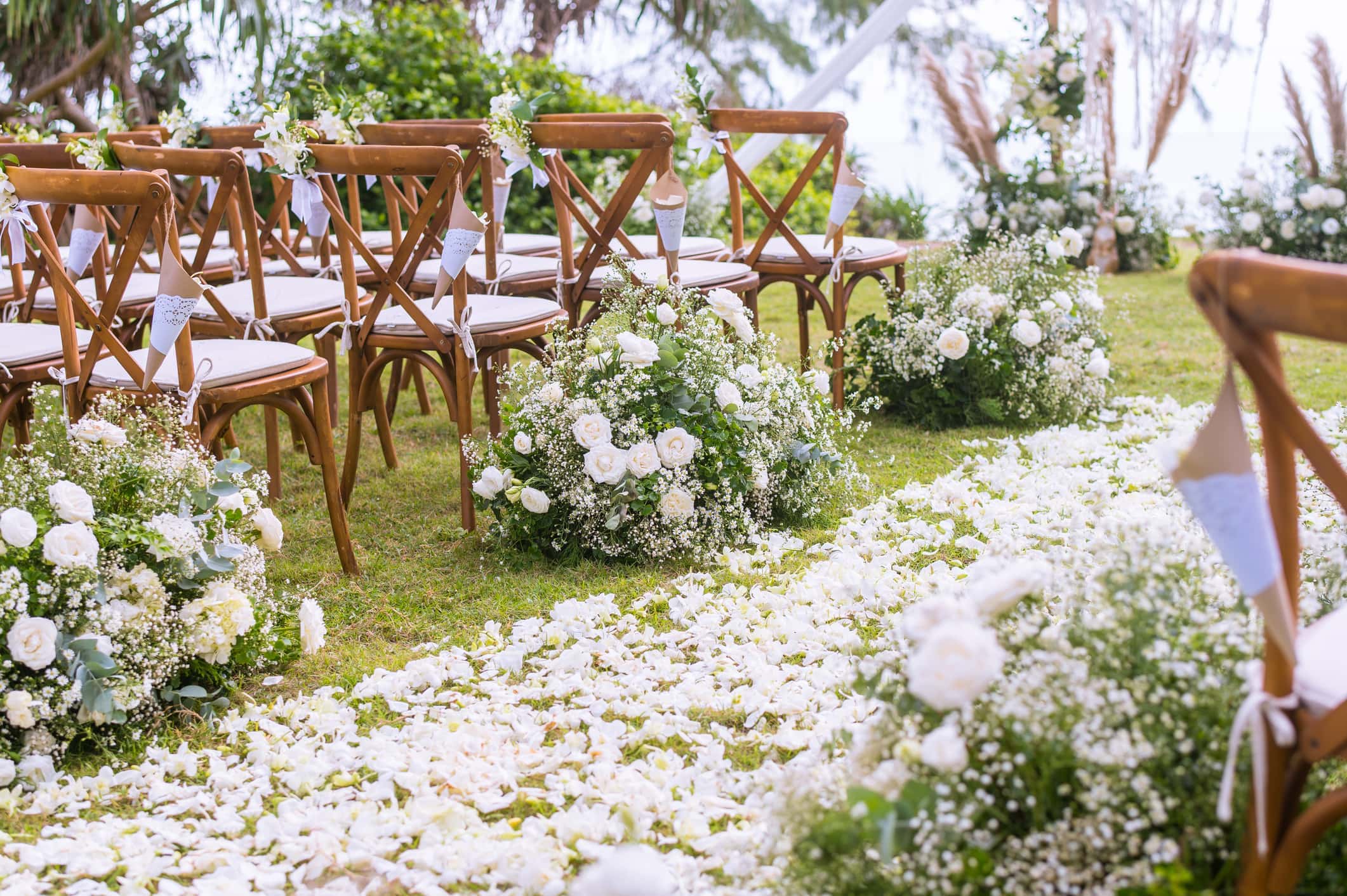 aisle at a wedding ceremony