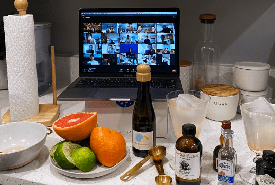 Virtual cocktail class