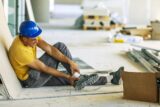 Worker suffering after on-the-job injury.