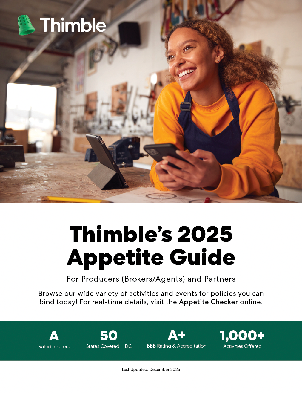 Thimble's 2025 Appetite Guide